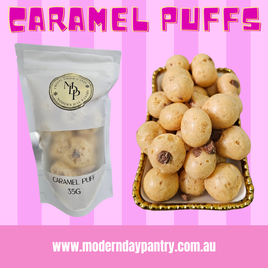 FREEZE DRIED CARAMEL PUFFS - 35G