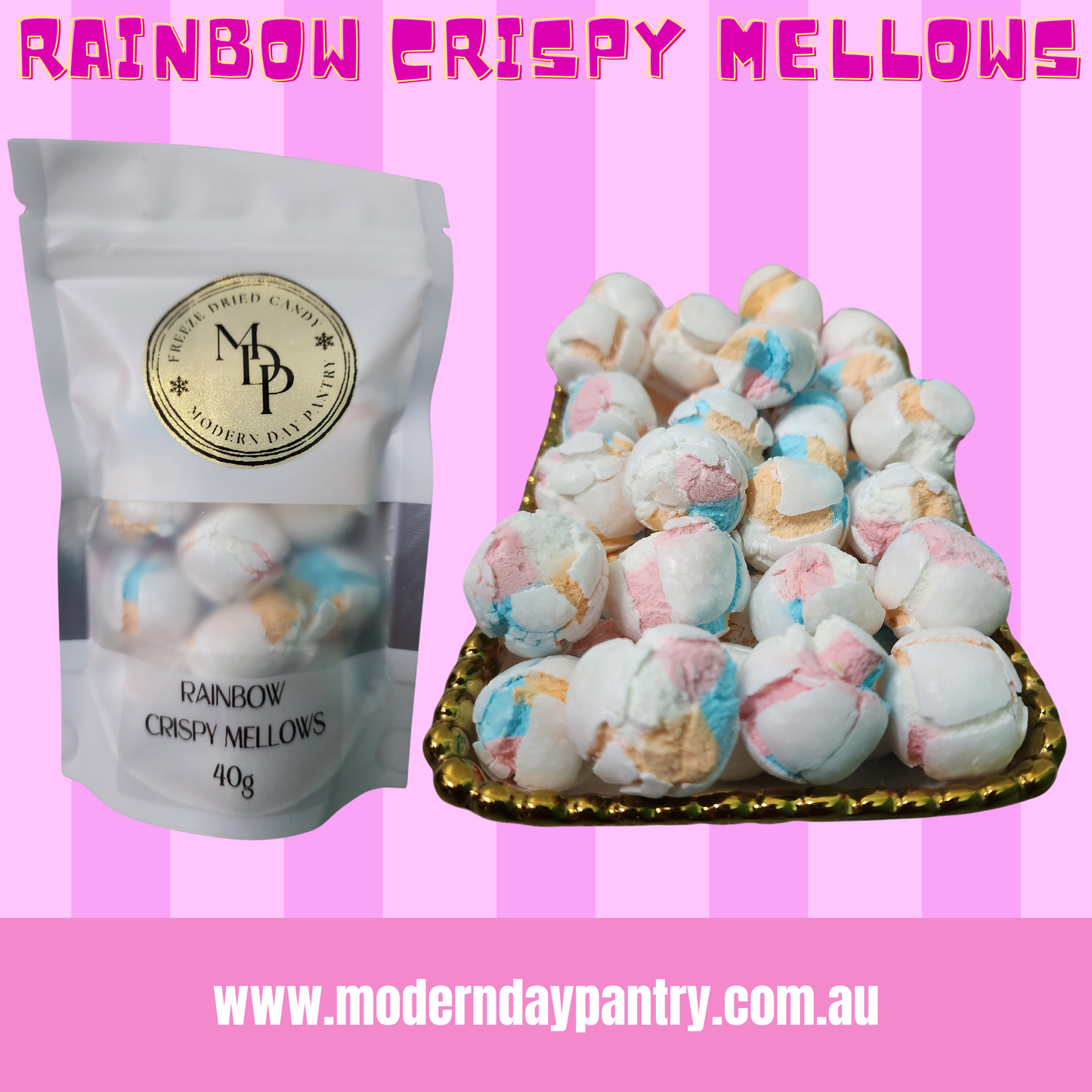 FREEZE DRIED RAINBOW CRISPY MELLOWS - 40G