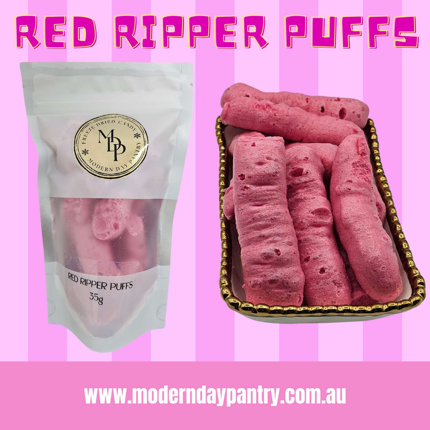 FREEZE DRIED RED RIPPER PUFFS - 35G