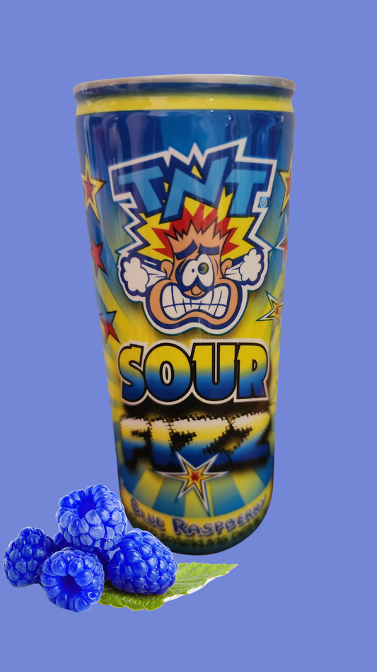 TNT SOUR FIZZ DRINK - BLUE RASPBERRY 250ml