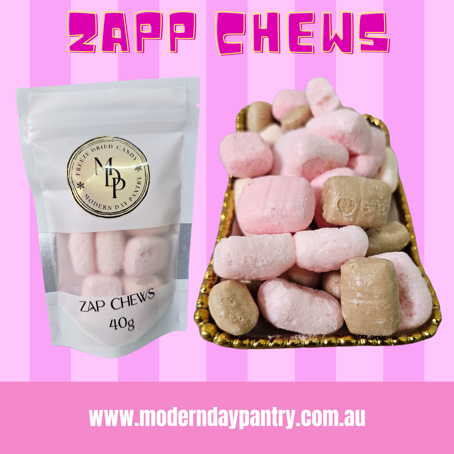 FREEZE DRIED ZAPP CHEWS - 40G